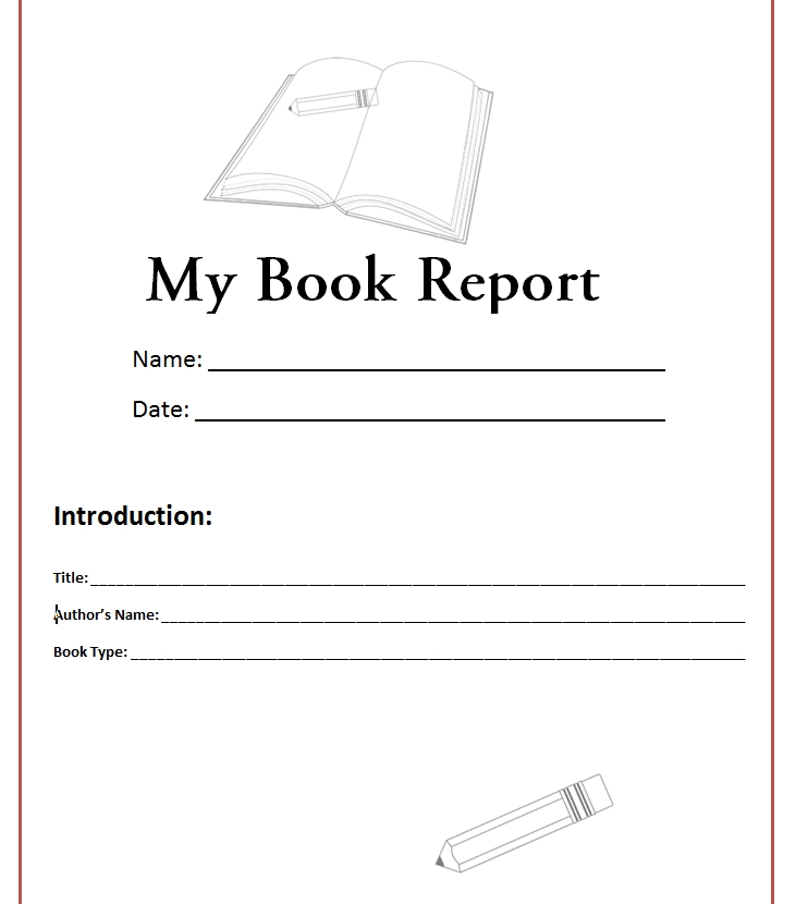 Book Report Template 03