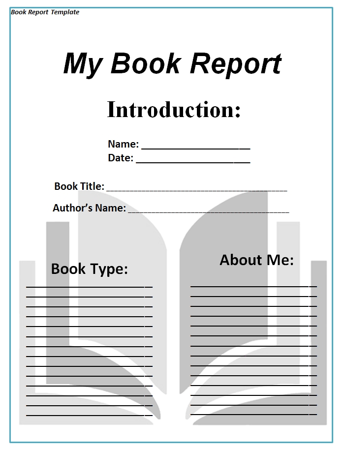 Book Report Template 04