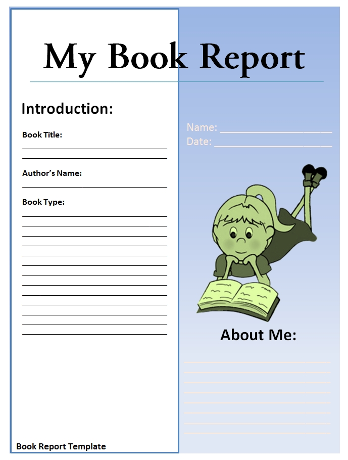 Book Report Template 06