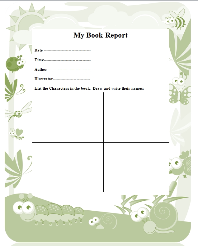 Book Report Template 14