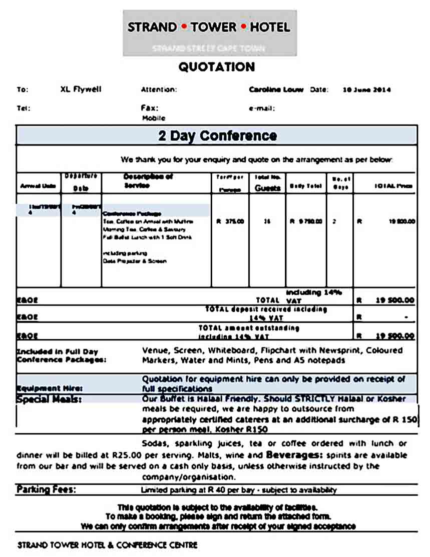 Conference Quotation templates1