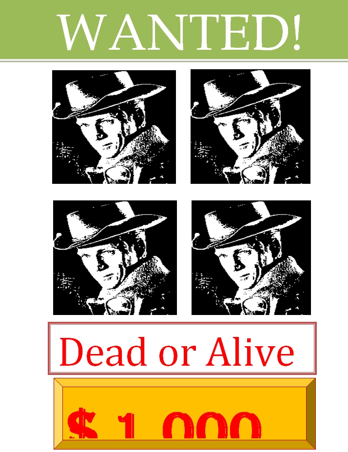 Dead or Alive Wanted Poster Template 01