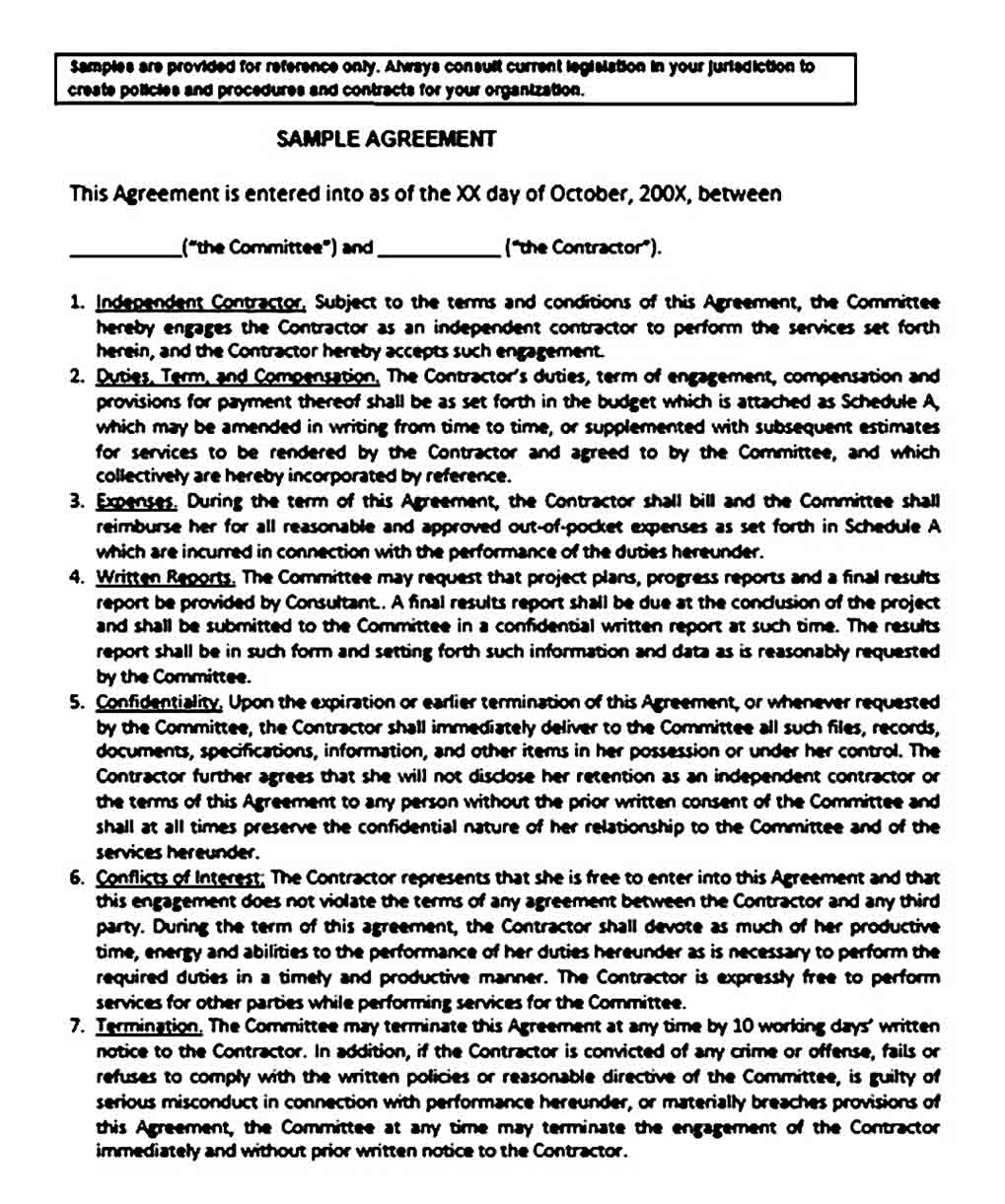 General Business Agreement Between Two Parties