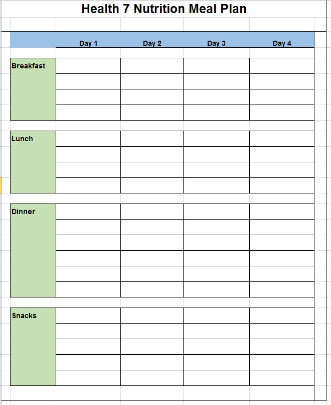 Meal Plan Template 38