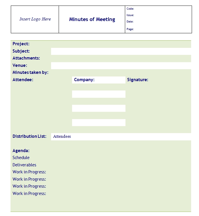 Meeting Minutes Template 09