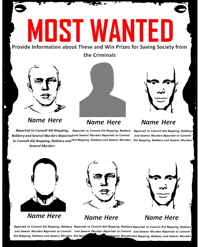 Most Wanted Poster Template 01