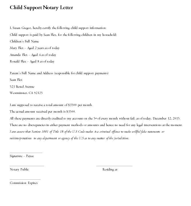 Notarized Letter Template 13