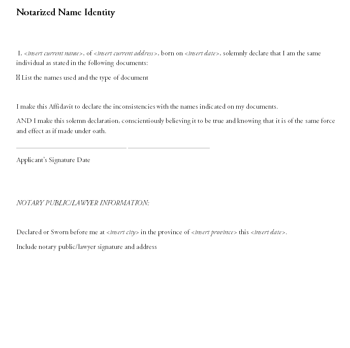 Notarized Letter Template 18