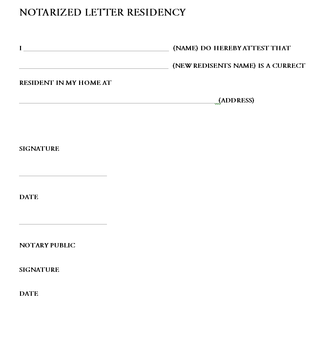 Notarized Letter Template 19