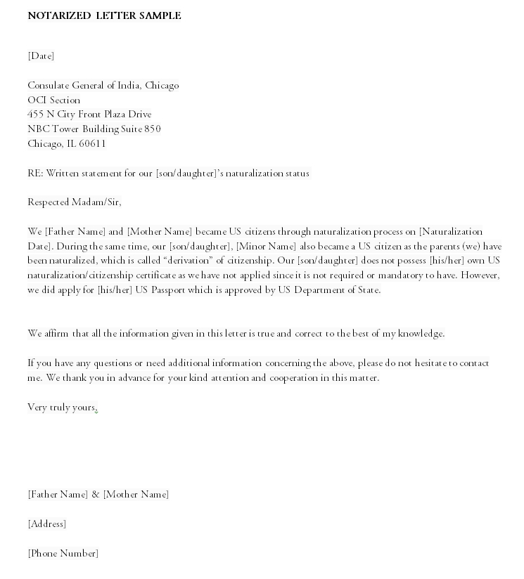 Notarized Letter Template 24