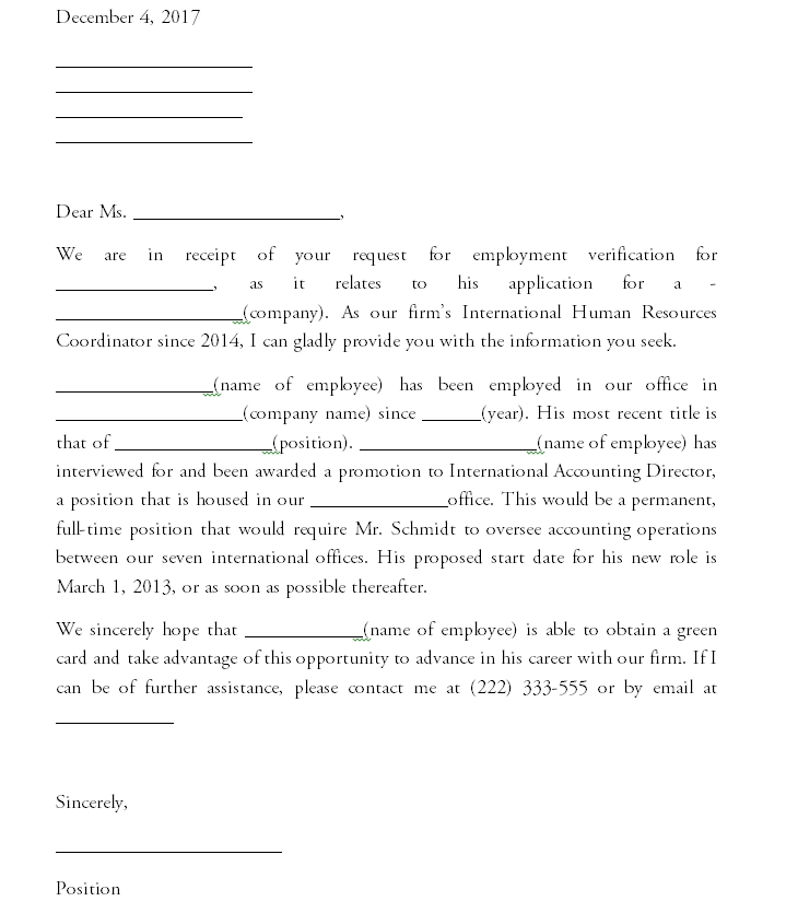 Proof of employment letter 03