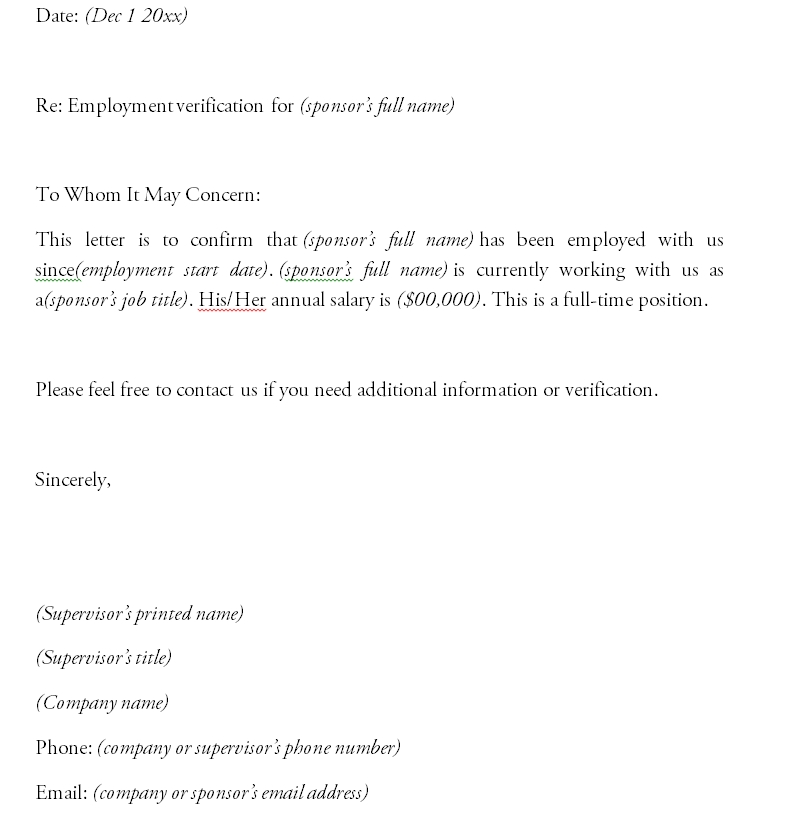 Proof of employment letter 15