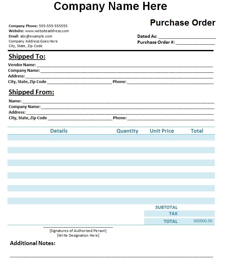 Purchase Order 03