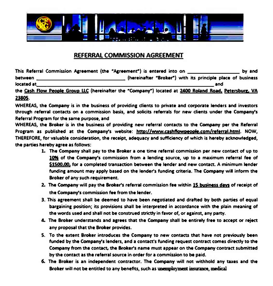 Referral Commission Agreement