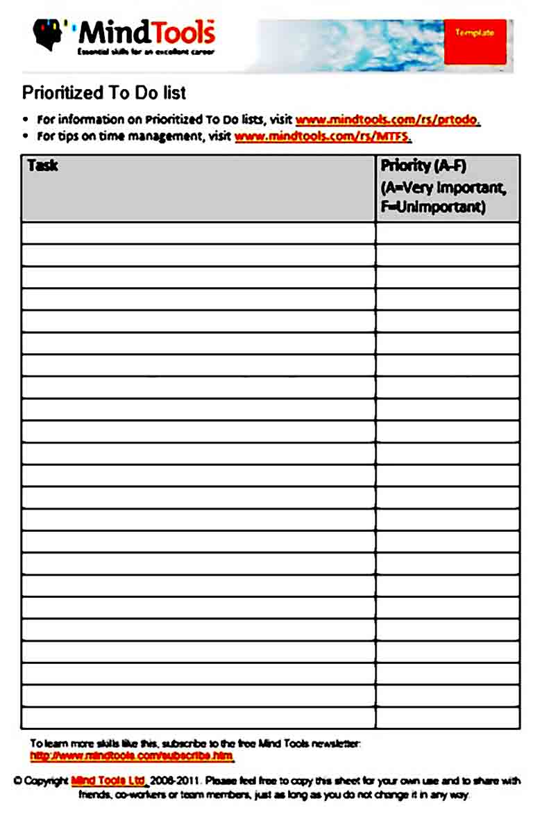 To Do List templates for Kids