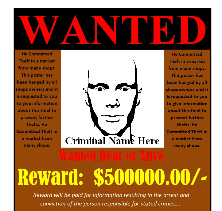 Wanted Poster Template 02