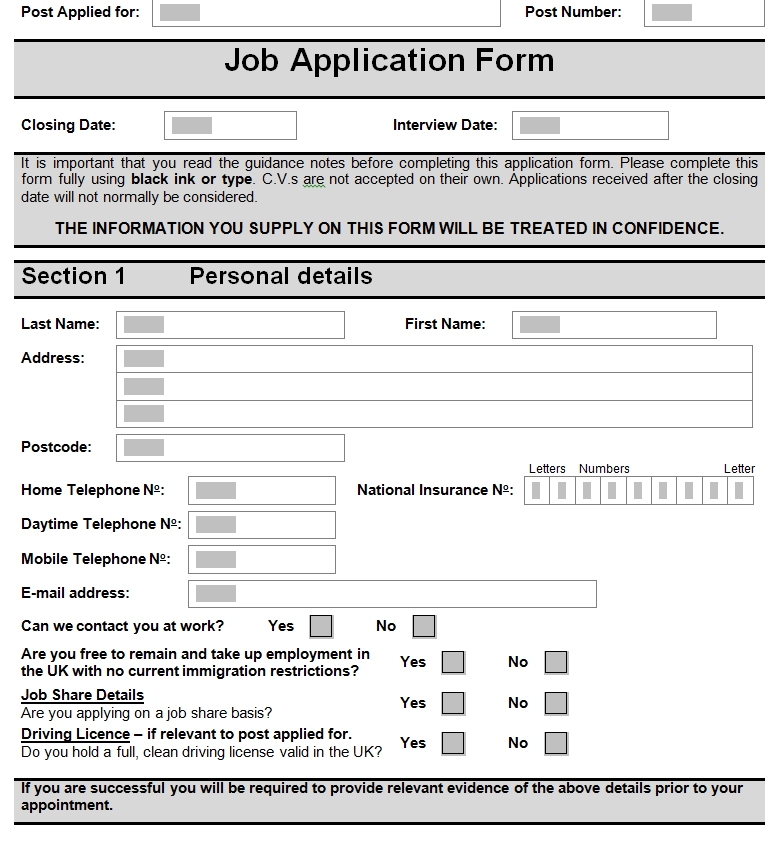 employment application template 33