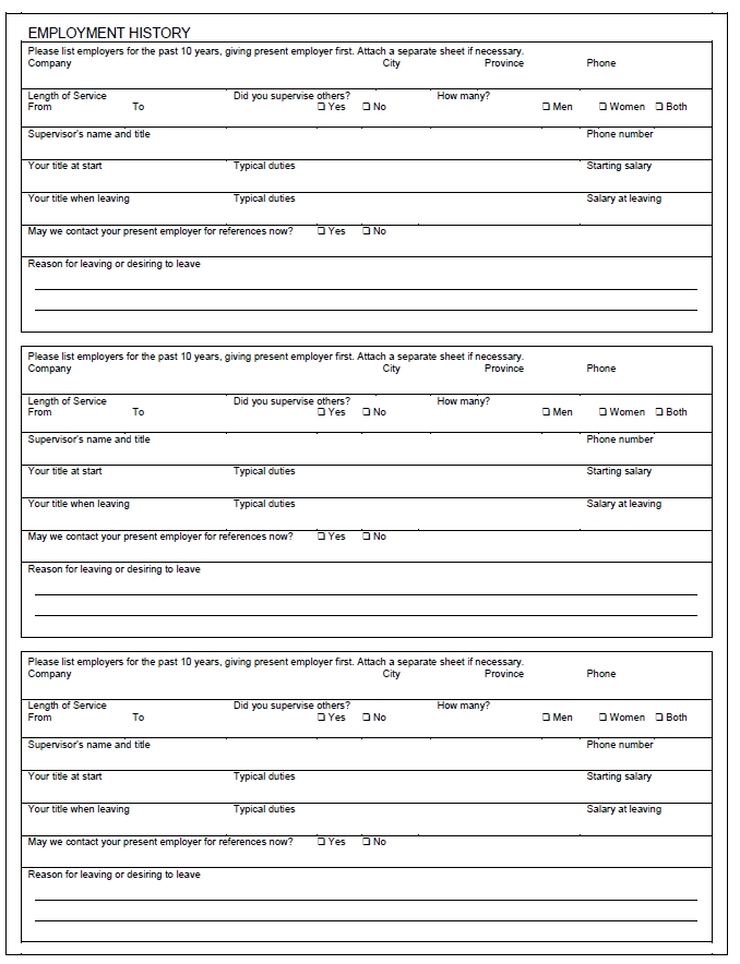 employment application template 46