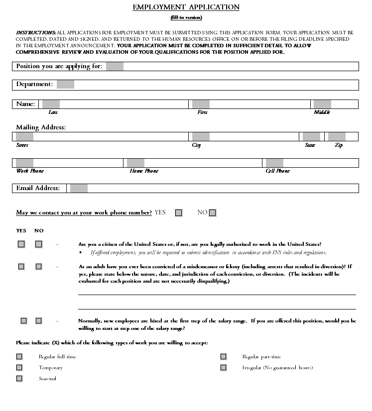 employment application template 47