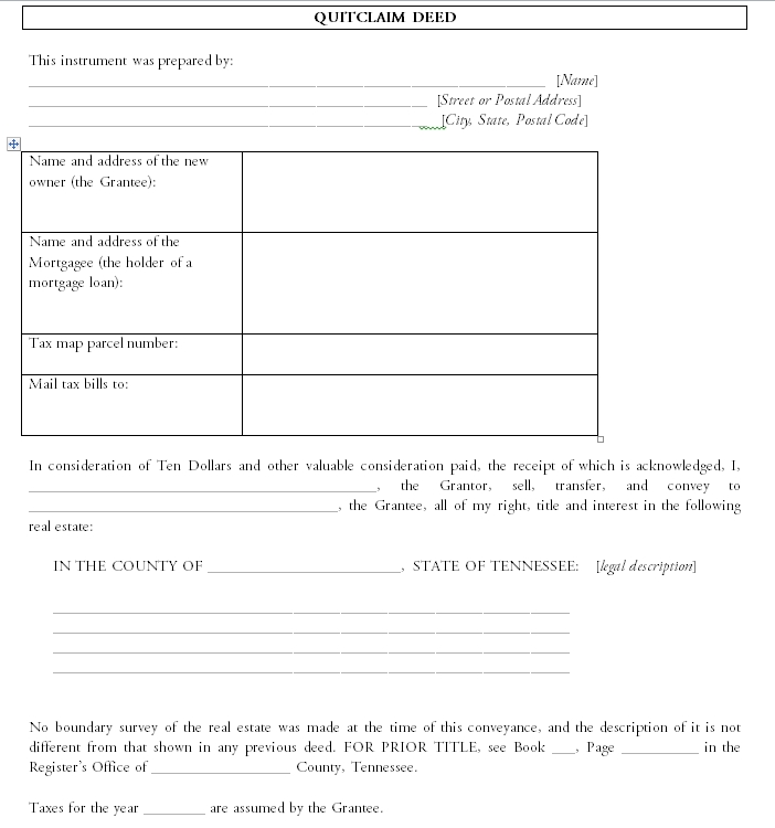 quit claim deed template 31