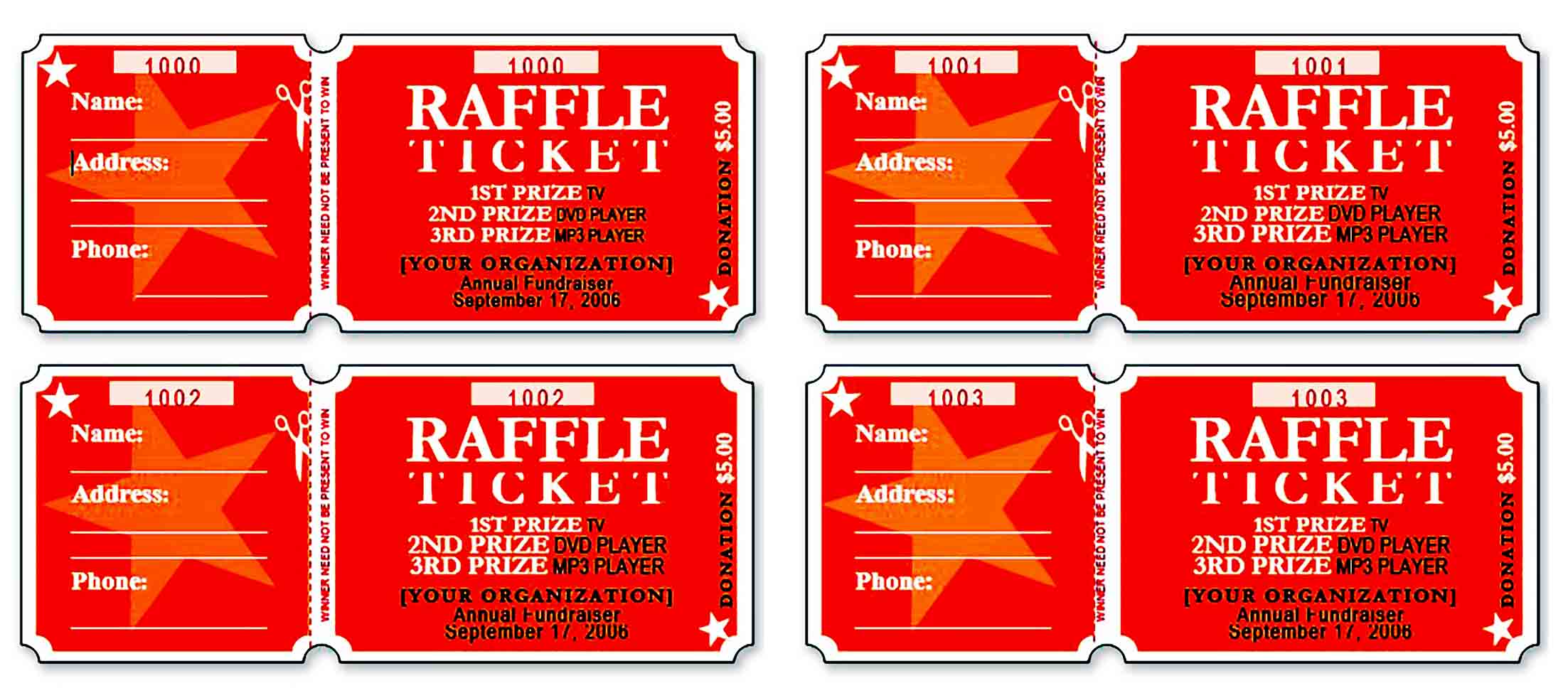 raffle ticket templatess