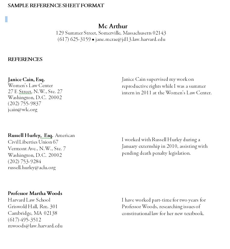 reference page template 10