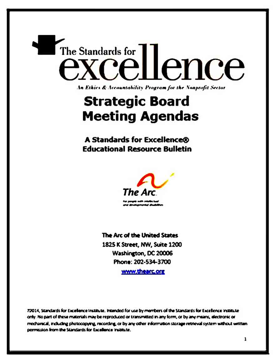 strategic board meeting agendas