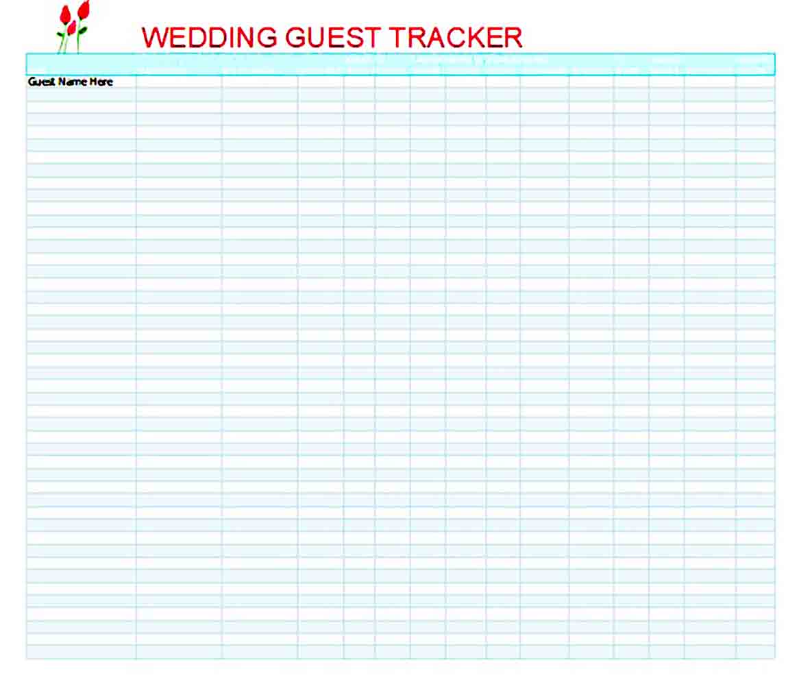 wedding guest list templates excel
