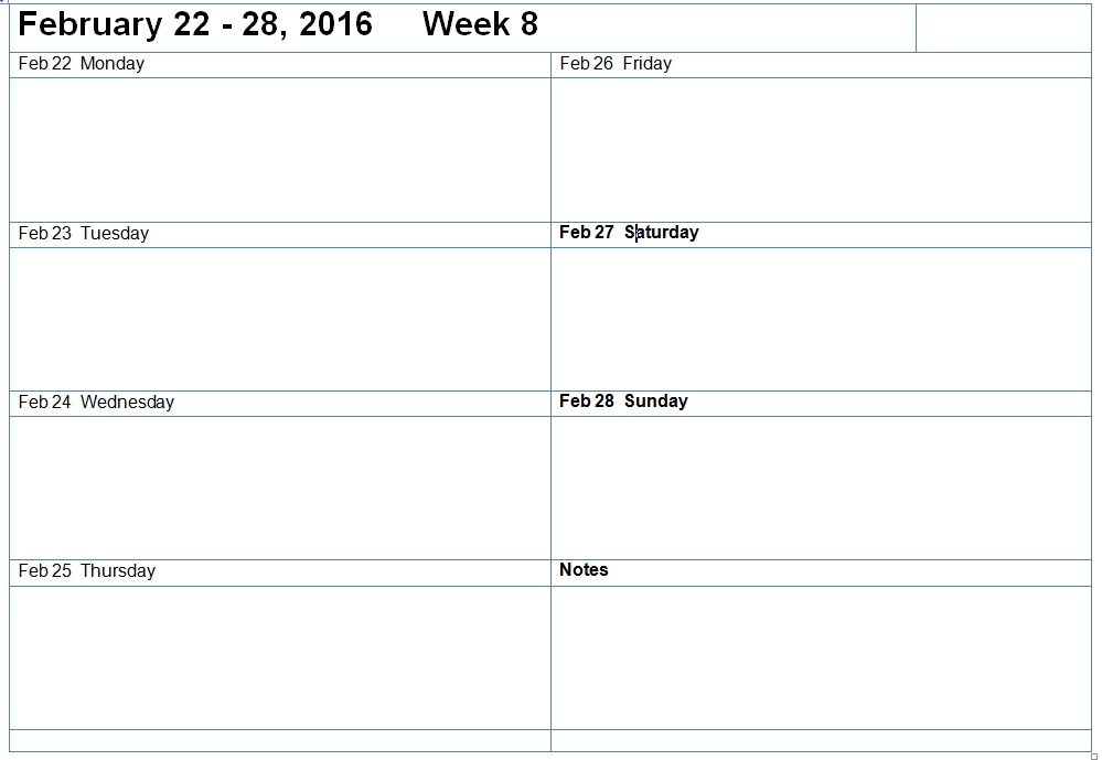 weekly calendar template 02