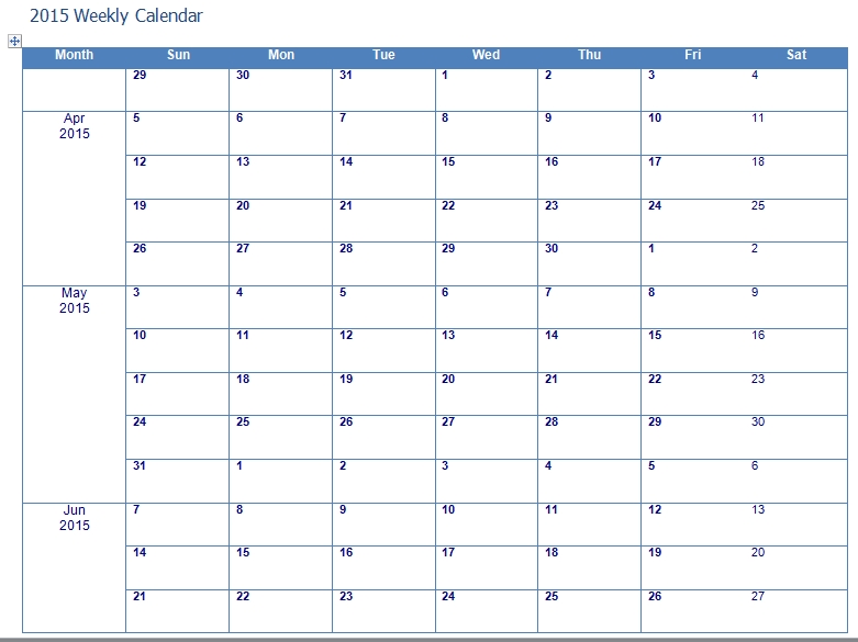 weekly calendar template 16