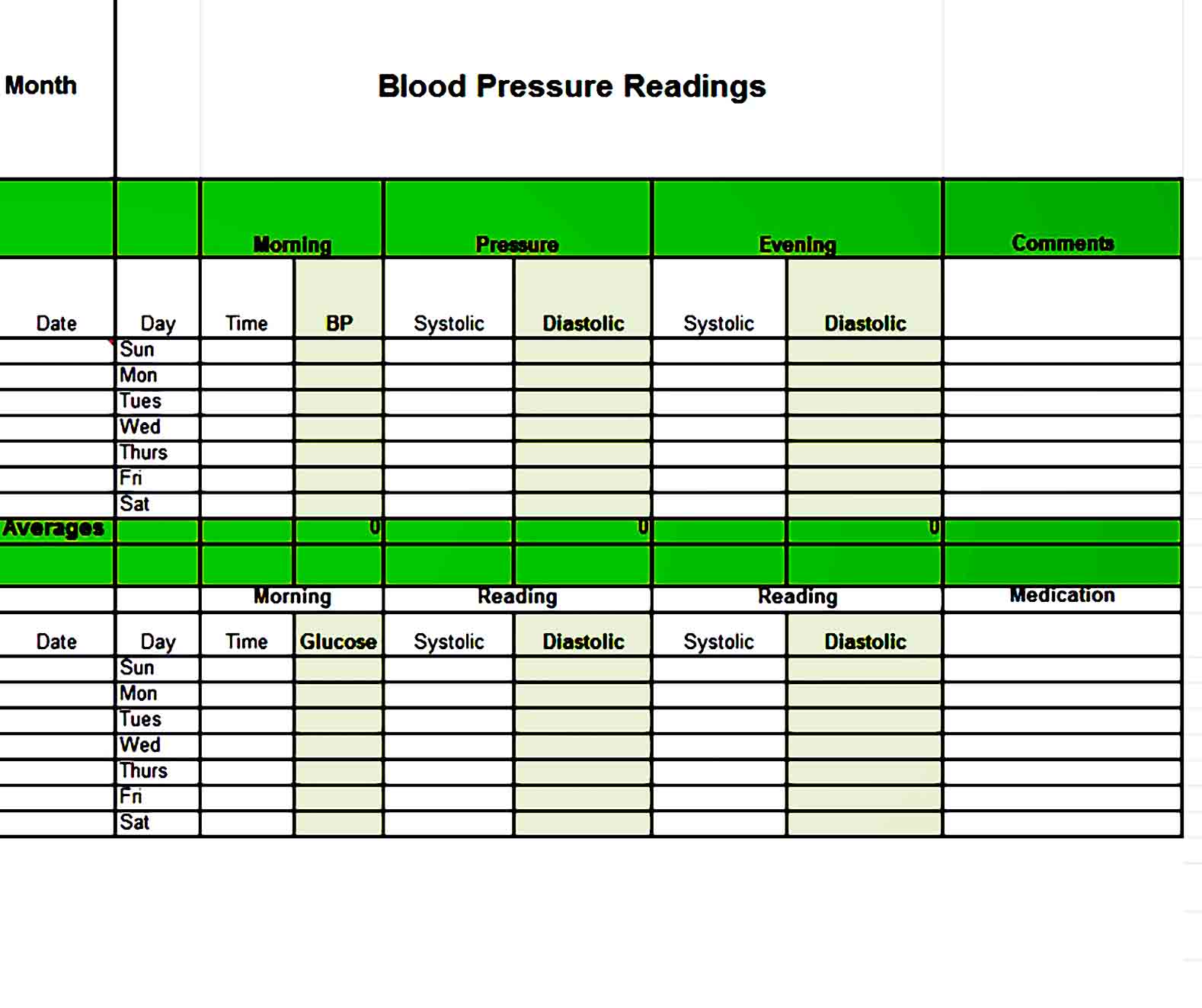 Blood Pressure Log Template 07