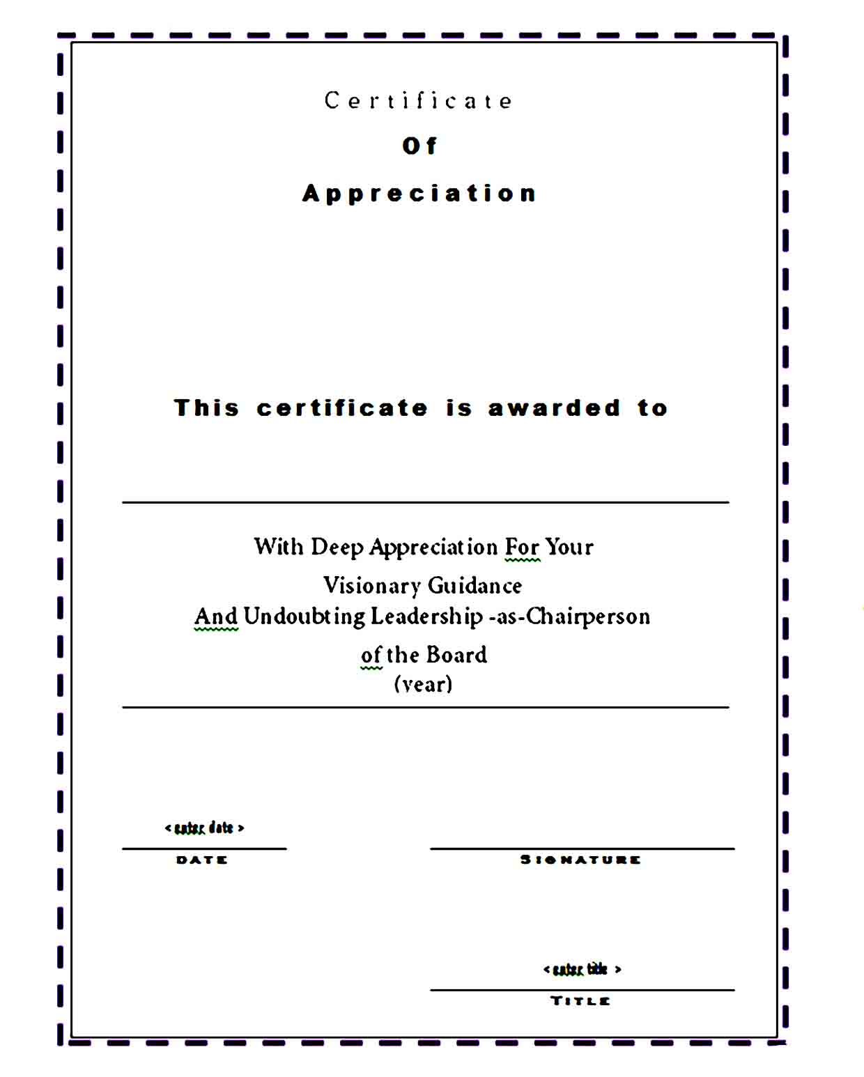 Certificate of Appreciation 10