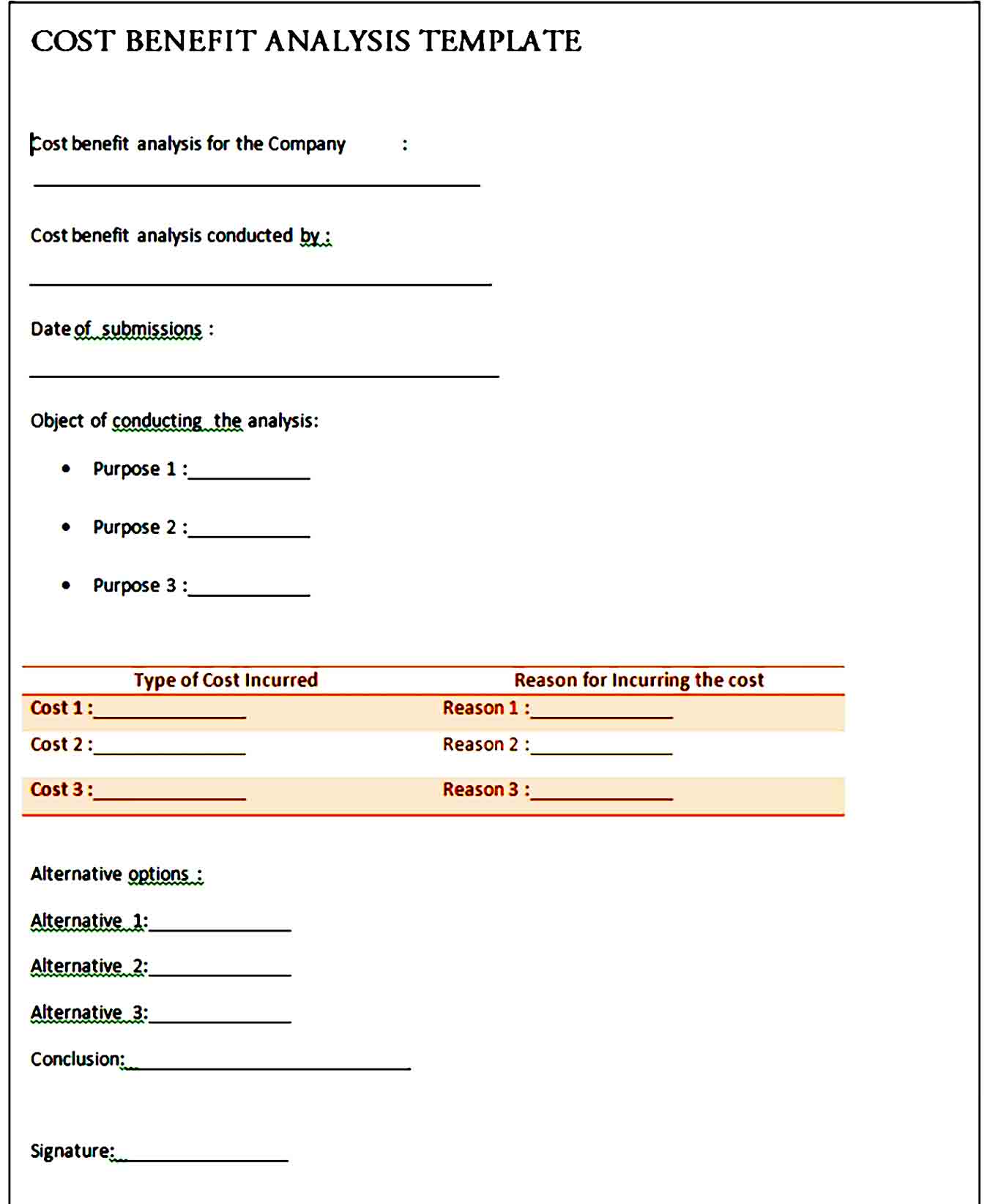Cost Benefit Analysis Template 04