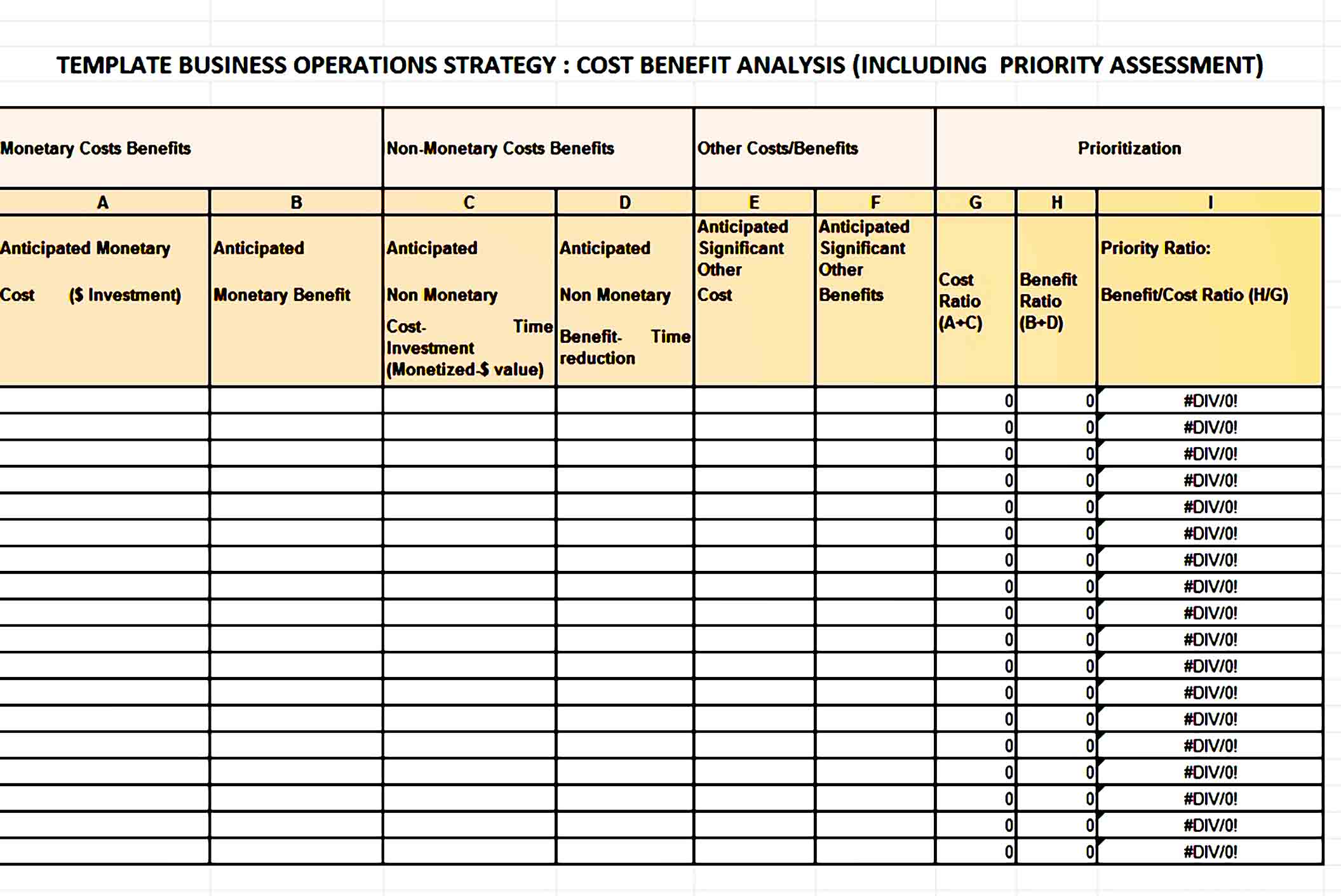 Cost Benefit Analysis Template 13