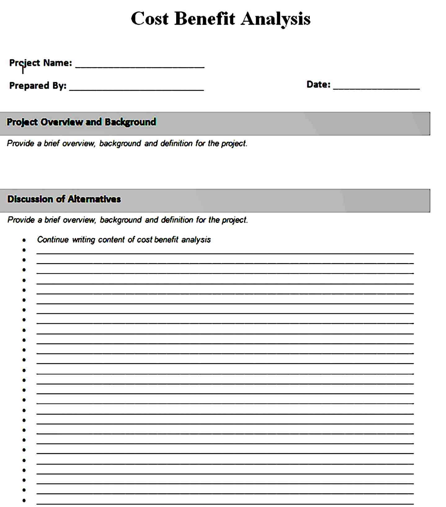 Cost Benefit Analysis Template 16