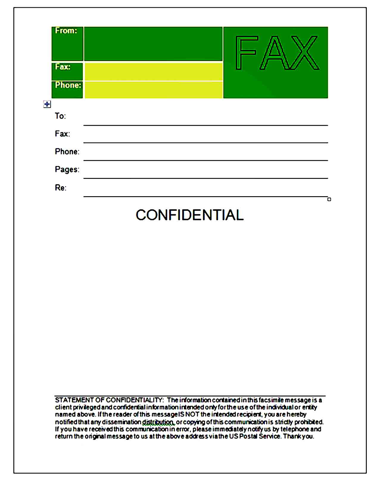 Fax Cover Sheet Template 02