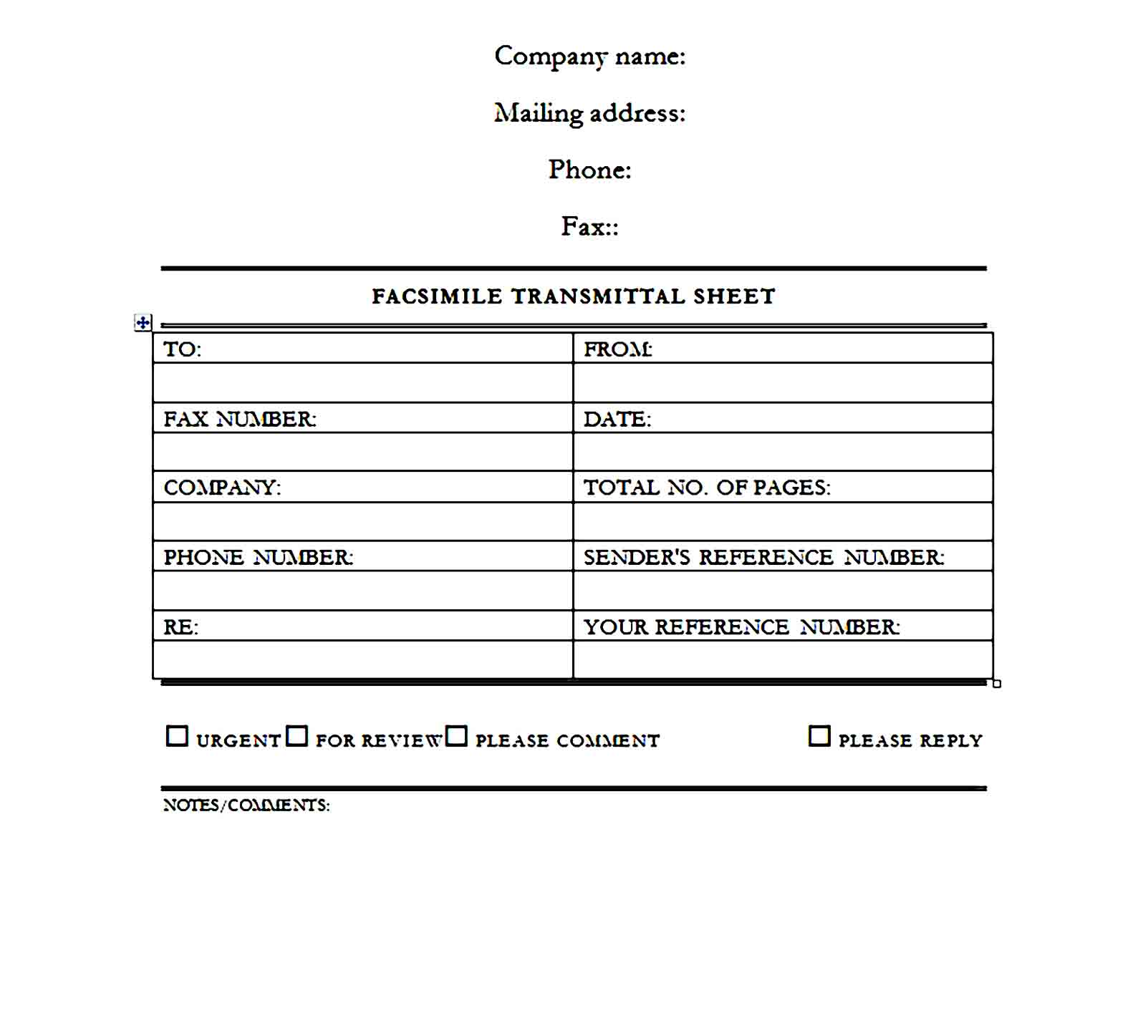 Fax Cover Sheet Template 13