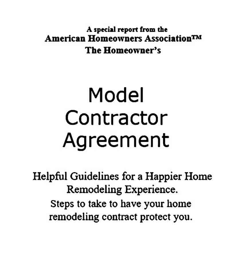 General Home Contractor Agreement