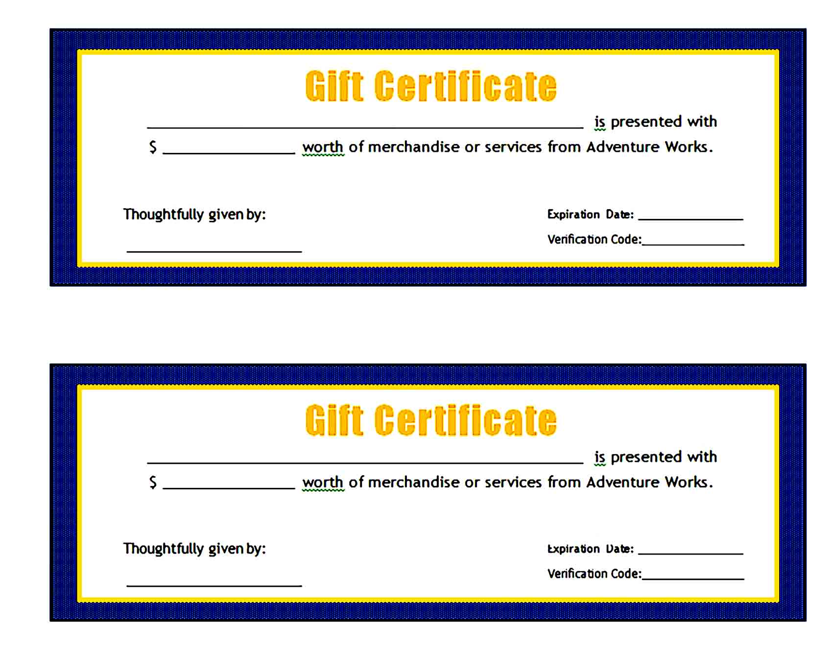Gift Certificate Template 21