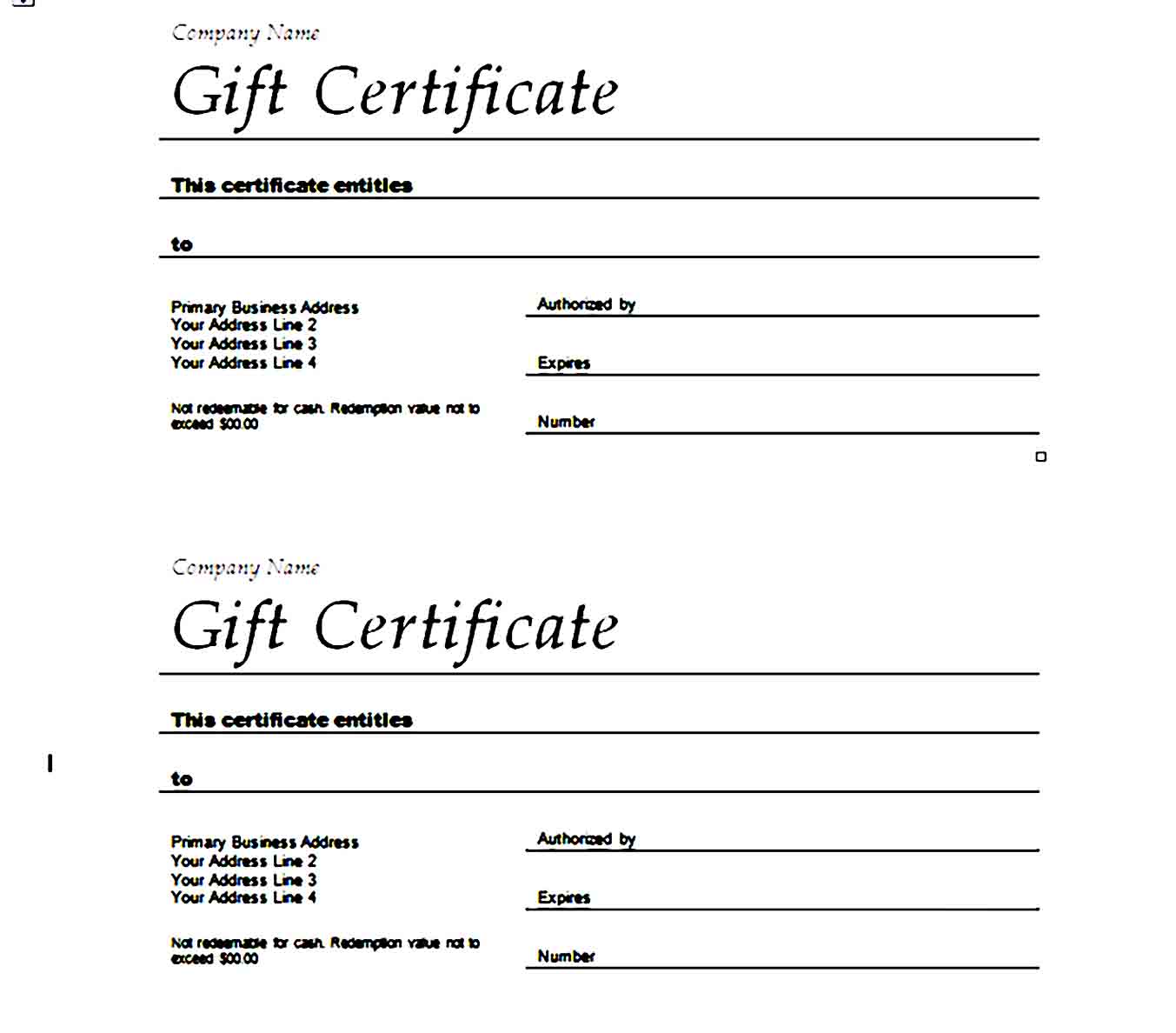 Gift Certificate Template 23