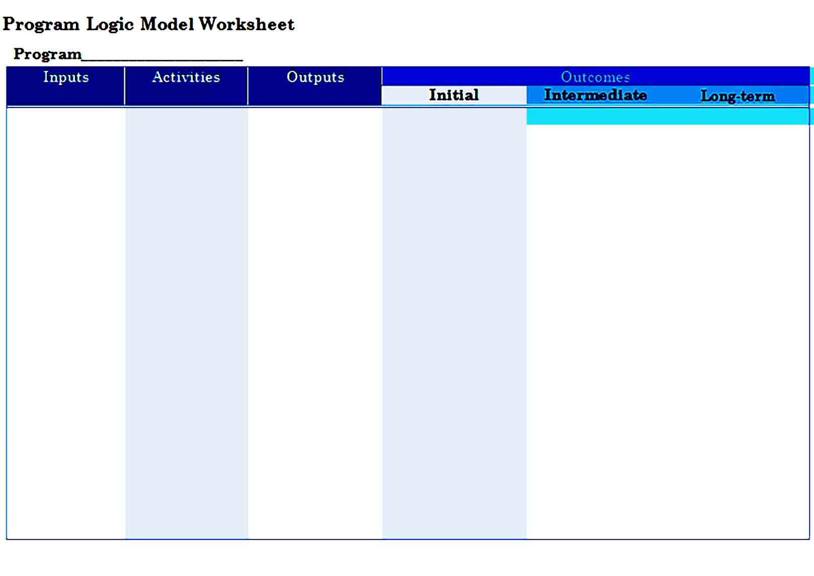 Logic Model Template 09