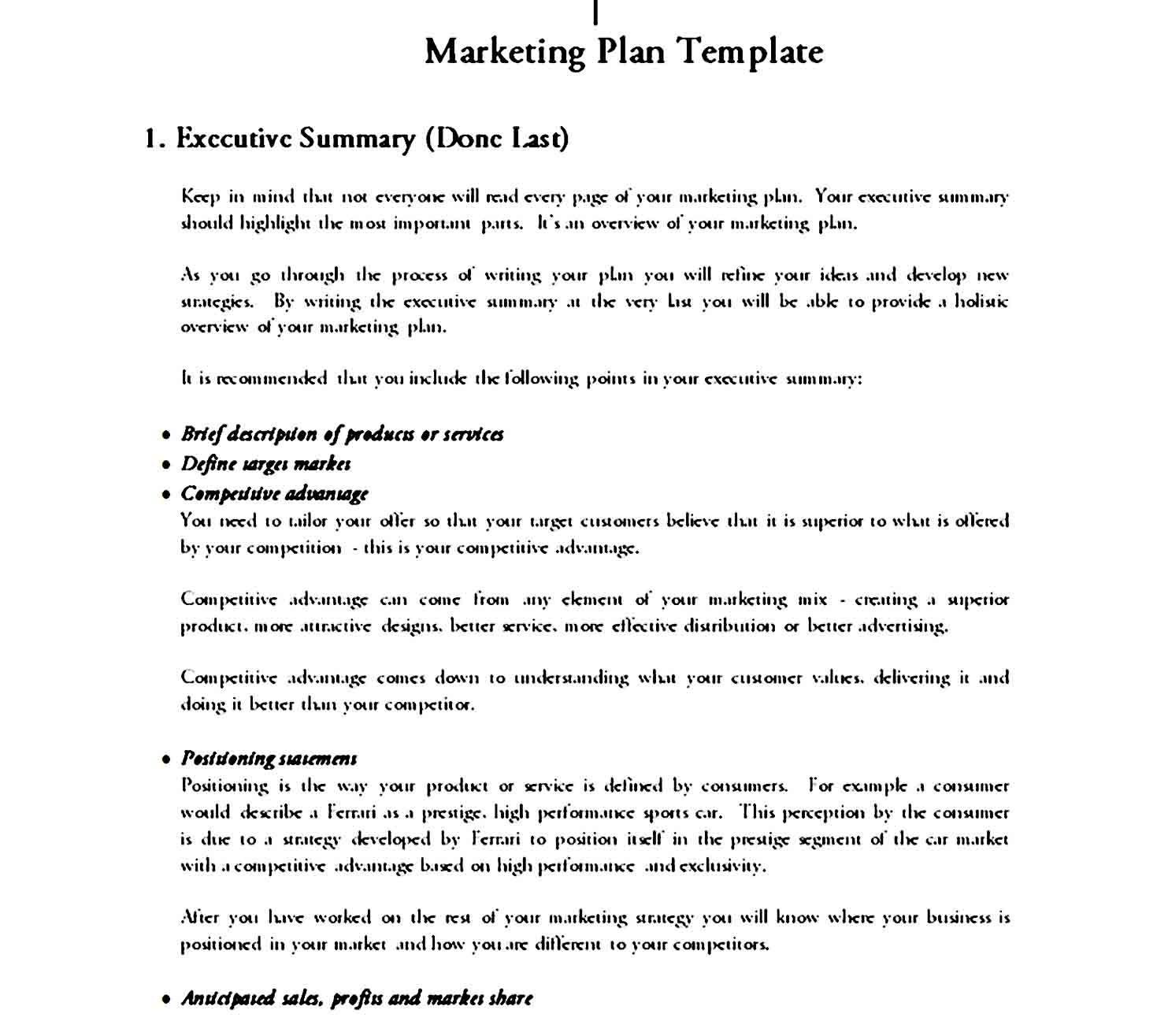 Marketing Plan Template 10