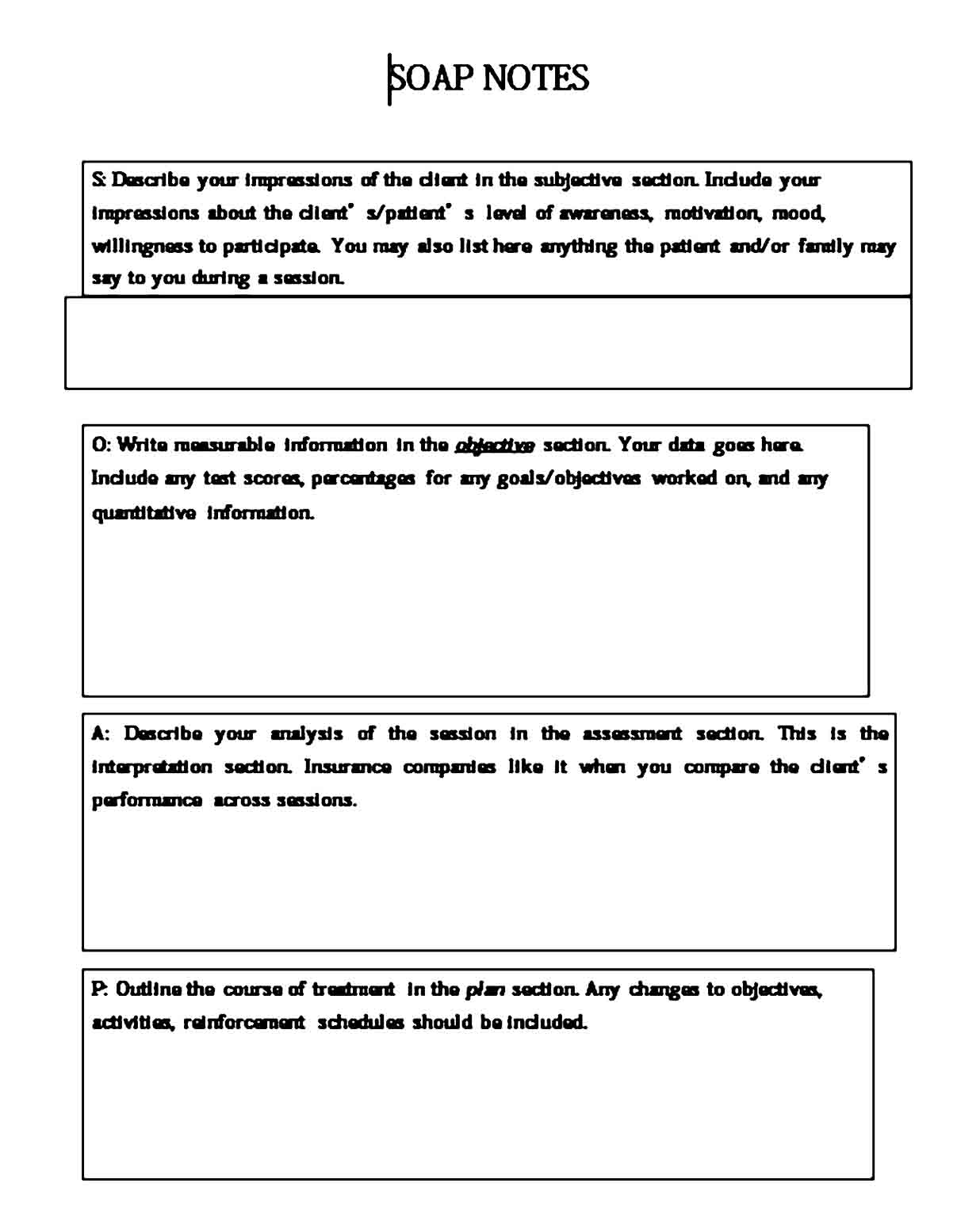 Soap Note Template 10