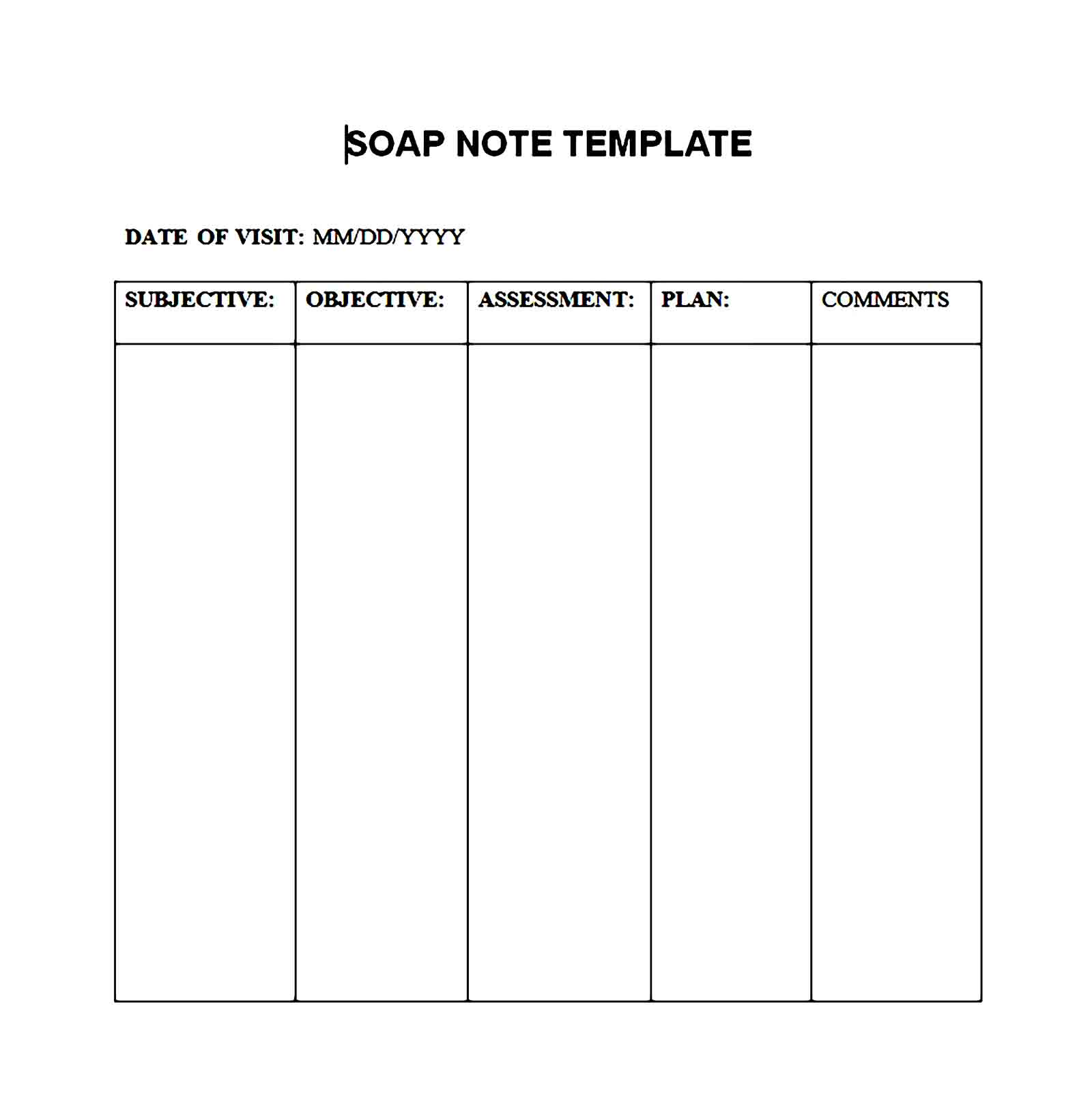 Soap Note Template 16