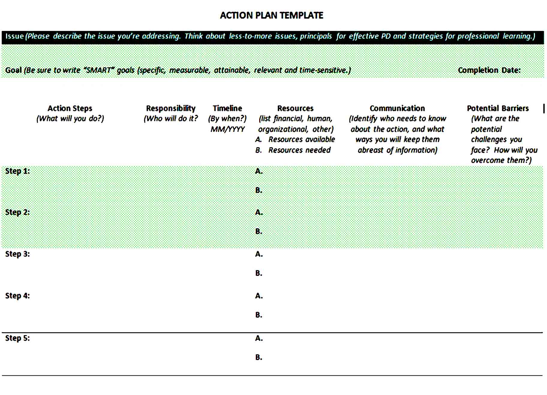 action plan template 31