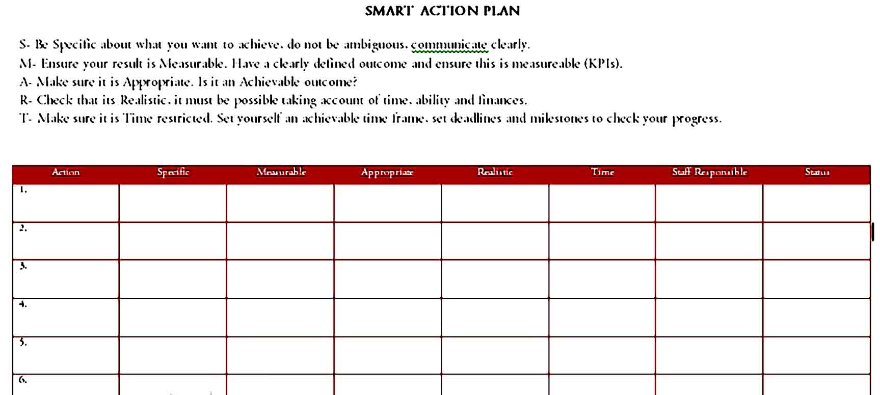 action plan template 43