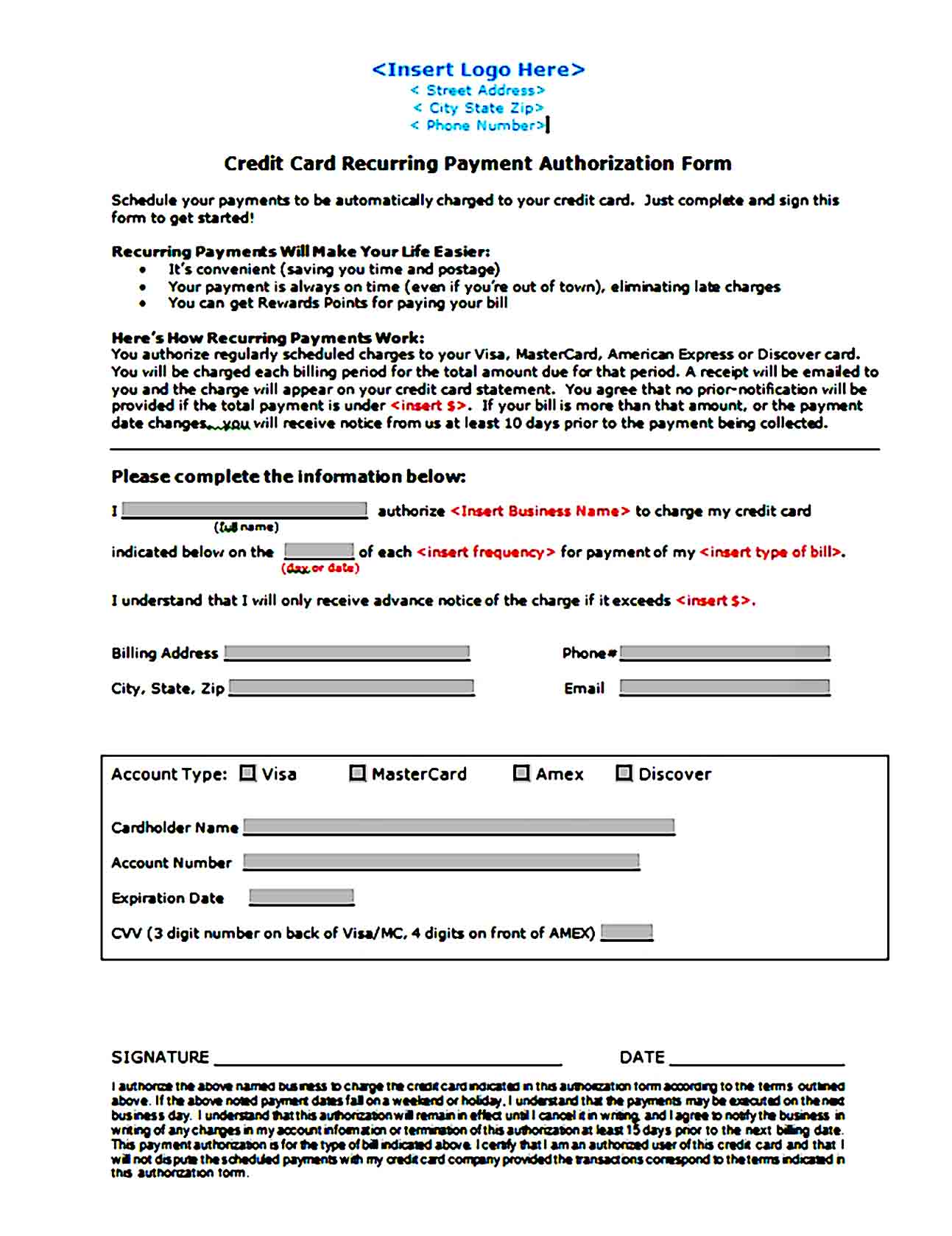 credit card authorization form template 02