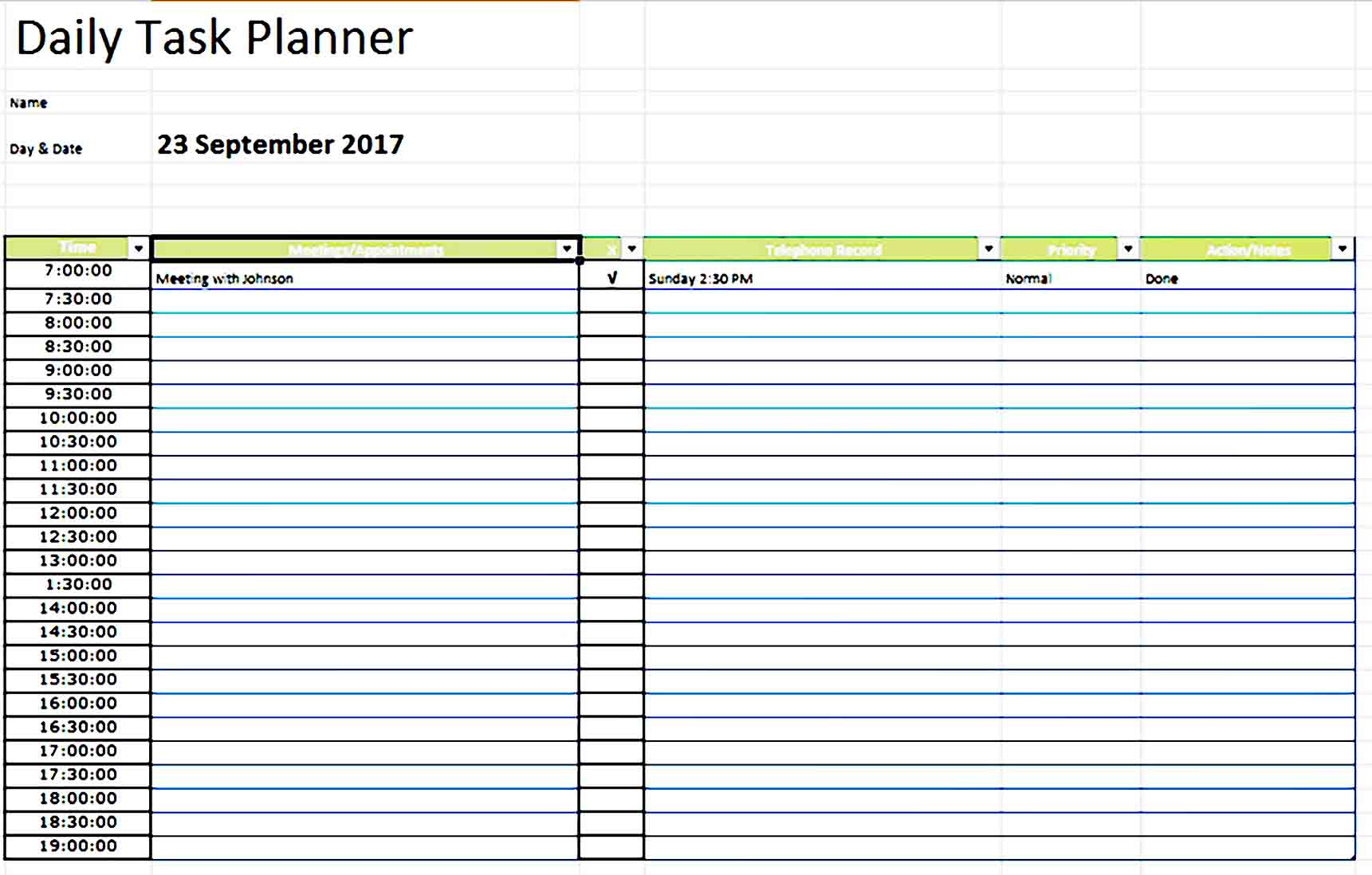 daily planner template 19