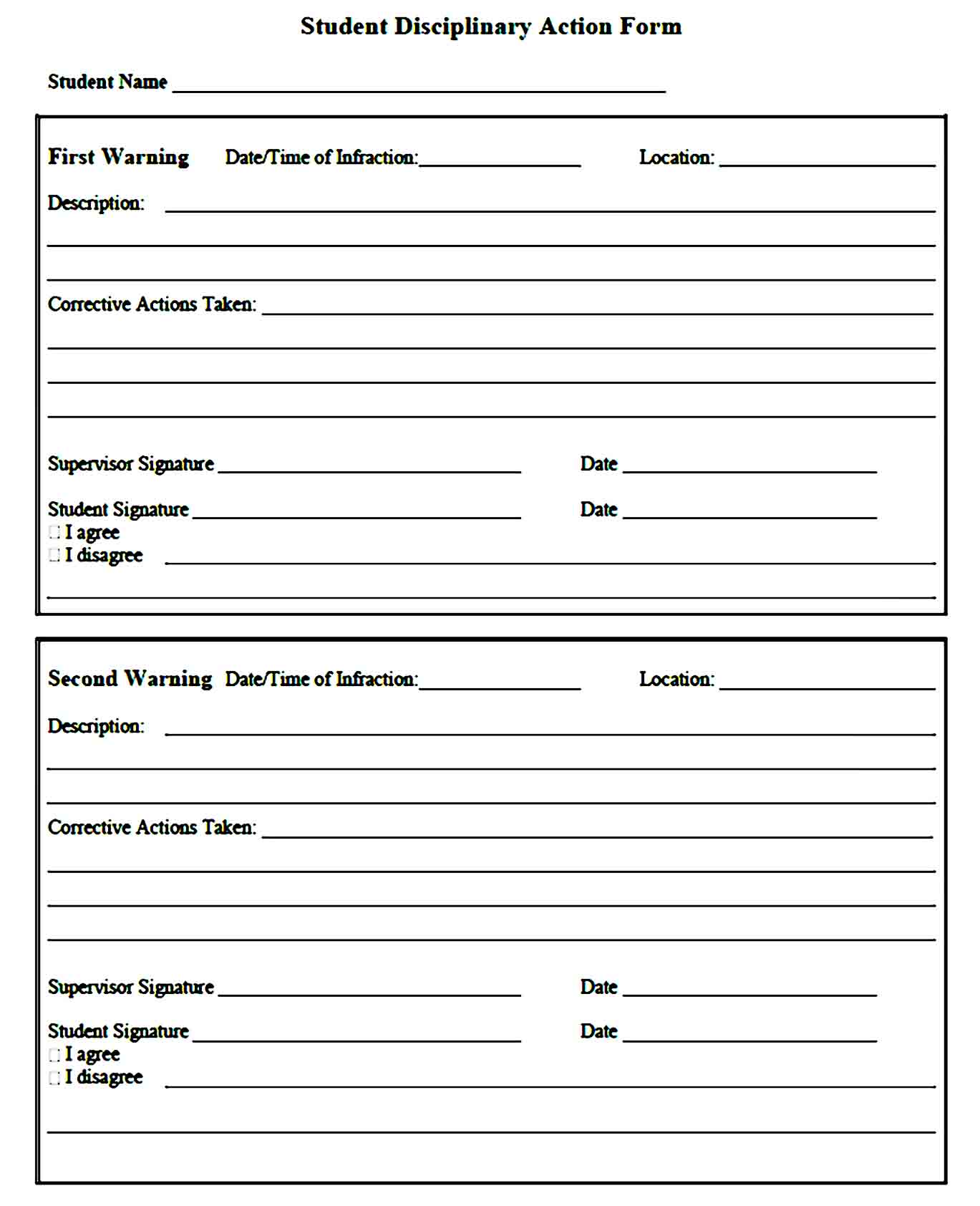employee write up form 46