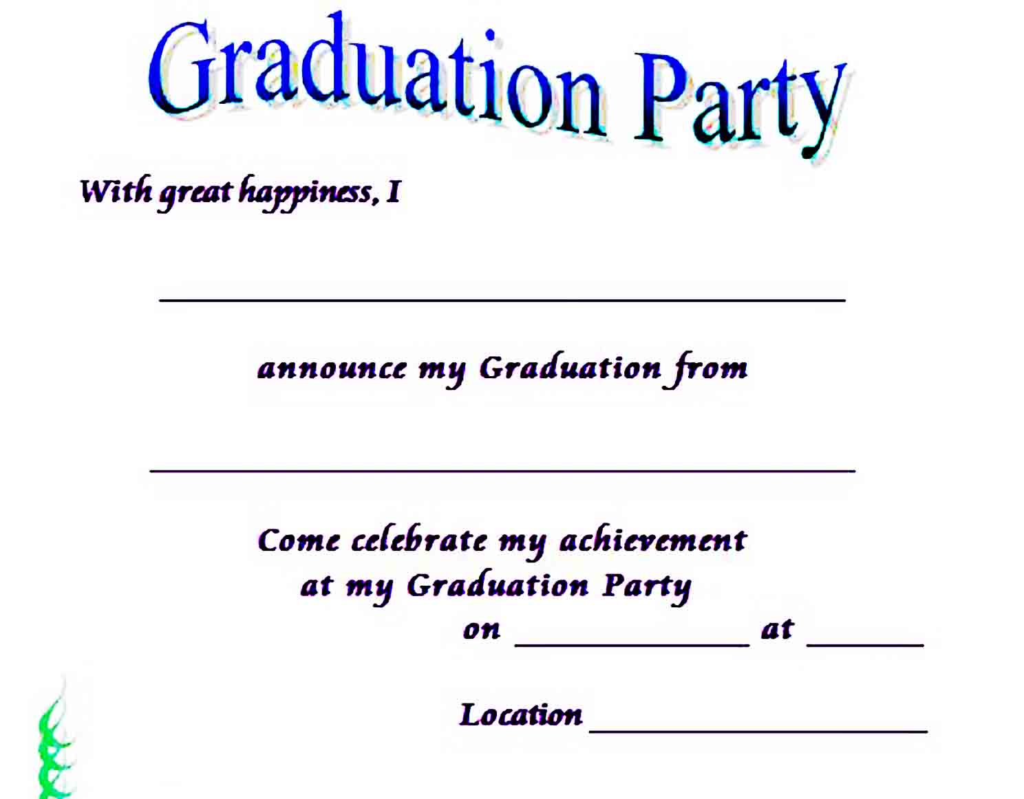 graduation invitation templates 37